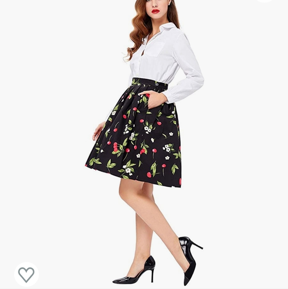 Cherry print skirt
